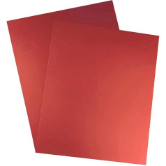 ENGFGH Aluminium Sheet Metal, Red Anodized Aluminium Sheet Plate, Laser Marking Engraving, Flat Mental Aluminium Alloy Panel Plate, 300 x 300 mm (300 x 300 x 0.5 mm), Pack of 5