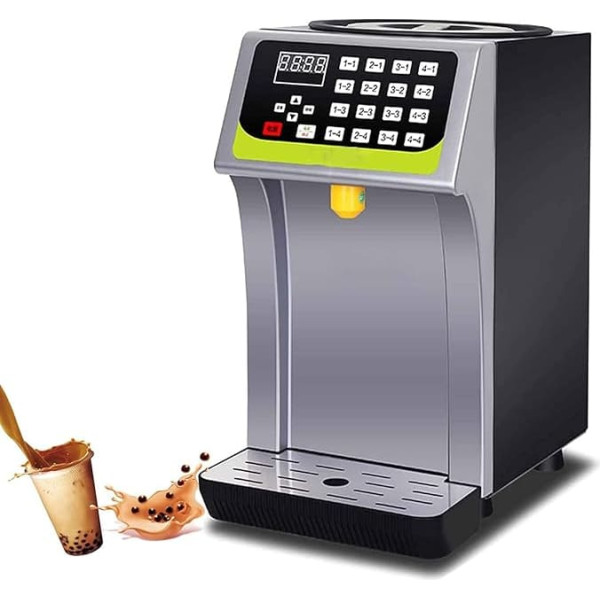 HSOYGE Automatischer Fructosespender, Sirupspender aus Edelstahl, 7 l/300 W, Bubble Tea-Ausrüstung, Fructose-Quantifizierungsmaschine für Milchtee-Shop, Café, Bäckerei, Buffet