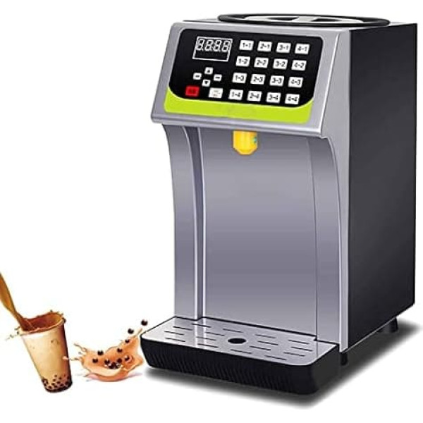 HSOYGE Automatischer Fructosespender, Sirupspender aus Edelstahl, 7 l/300 W, Bubble Tea-Ausrüstung, Fructose-Quantifizierungsmaschine für Milchtee-Shop, Café, Bäckerei, Buffet