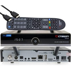 OCTAGON SF8008 4K UHD HDR Receiver Combo 1x DVB-S2X, 1x DVB-C/DVB-T2, Satellite and Terrestrial, Enigma2 Linux, HDMI, Dual WiFi