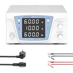 WANPTEK POWER Laboratory Power Supply 60 V 10 A, High Performance DC Adjustable Power Supply 600 W, Laboratory Power Supply with OCP Protection, Output Button, High-Precision 4-Digit LED Display and