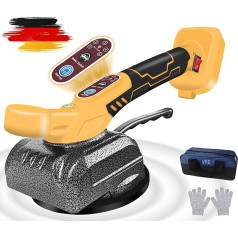 VKE Tile Vibration Device Compatible 18 V Battery, Tile Vibrator Battery 100 kg Adsorption, Tile Shaker with 5 Speeds 0-300 Hz/s, Tile Vibrator with Storage Bag, Yellow (without Battery)