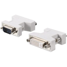 sourcing map VGA auf DVI-I Adapter Koppler, DVI 24+5 Buchse auf VGA Stecker Konverter für Gerätekonvertierung, 2 Stück