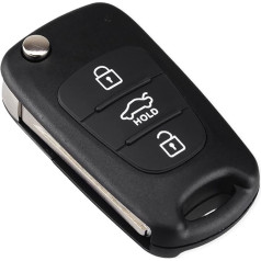 HooRLZ Kia Key Fob Cover Replacement for Hyundai i20 i30 i35 iX20 iX35, for Kia Rondo Ceed Rio Soul Picanto Sportage Sorento Remote Control Car Key Case 3 Buttons Kia Sportage