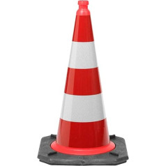 TMS PRO SHOP StVO Traffic Cones RA 2, Raffia, Colour: Reflective Red/White, Height: 75 cm, Item No. 42071, Traffic Cone, Pylons, Marking Cones