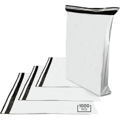 Netuno Pack of 1000 Foil Mailing Bags 190 x 250 mm Self-Adhesive Shipping Bags Goods Bags Plastic Bags Foil Shipping Bag Messenger Envelope Shipping Bags Made of Film for Clothing Textiles