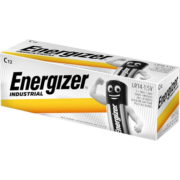 Brand New. Energizer Industrial Battery Long Life LR14 1.5V C Ref 632049 [Pack 12]