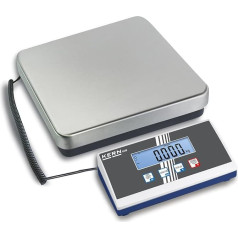 Kern & Sohn EOB 150K50 Parcel Scales (Weighing Range 150 kg, Readability 50 g, Stainless Steel Weighing Plate, Wall Mount, Hold Function, Work Safety Hood, Universal Power Adapter External)