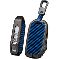 ontto Key Case Car Key Case Fits Kia Sportage R Ceed GT CD Soul Proceed Sorento NIRO Seltos Cerato 2019-2022 3/4 Buttons PVC Metal Protective Case Key Ring Car Accessories-A Blue, A Blue