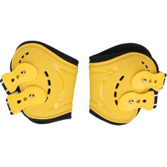 Streichkappen für Pferde, atmungsaktiv, rutschfest, leicht, für die Hinterbeine von Pferden, schlagfest, für das Springtraining, Gelb