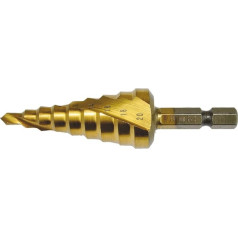 Makita D-40185 4-20mm TiN Spiral Flute Step Drill Bit Multi-Colour