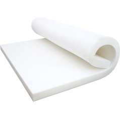 Polsterschaumplatte mit hoher Dichte, maßgeschneiderter weißer Schaumstoff für Stuhlkissen, dicke 5 cm Polsterung für Zubehör, Schaumstoffersatz (70 x 30 cm)