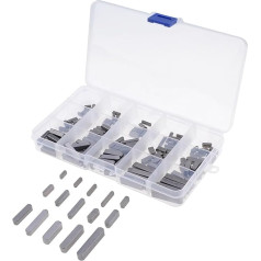 OZXZH 140 Pcs Carbon Steel Round Ended Parallel Drive Shaft Key Key 8mm 10mm 12mm 16mm 20mm 25mm 30mm Hardware with Box