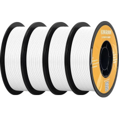 kingroon 3D Printer Filament PLA 3D Printer Filament, Polylactic Acid, White Pla x 4