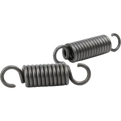 Zugfedern, Doppelhaken-Zugfeder, Federstahl, Drahtdurchmesser 1,8 mm, Außendurchmesser 19 mm, freie Länge 200–500 mm, 2 Stück(1.8 x 19 x 400 mm)