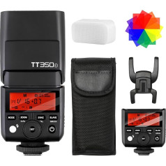 Godox TT350C Speedlite Camera Flash for Canon 2.4G Wireless X System 1/8000s TTL HSS Mini 2500mAh Lithium Battery 0.1~2.2s Recycle Time Gegehörena 5D Mark Ill 80D 7D 760D