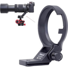 iShoot Tripod Clamp Tripod Ring Lens Mounting Tripod Holder Ring Support Ring Compatible with Panasonic Lumix S 70-300 f/4.5-5.6 Macro OIS, Bottom is Arca-Swiss Fit Camera Plate Quick Release Plate