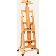 CONGRUI Easel High Quality Painting Easel for Adults Multifunction Natural Texture Wood Oil Good Hardness Clear Ideal Choice Indoor Home Fine Finish Beech (Wood Color)