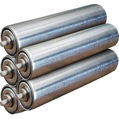 Förderbandrollen 5er-Pack Zaun-Förderrolle, 25 32 38 50 60 mm Durchmesser Förderband-Stützgummirolle, Bandförderrolle for Holzbearbeitung, Förderbänder oder Kajaklader(Dia 38mm/1.5inch,L 27.5