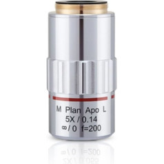 Microscope Accessories 2x5x10x20x50x M Long Working Distance Metallographic Apochromatic Infinity Microscope Objective Lens Durability and Reliable Performance (5x)