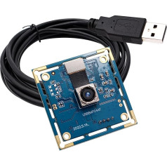 ELP USB Camera Module 8MP Auto Focus USB Camera Distortion-Free Webcam for Computers, Full HD 2448P Lightburn Camera Embedded Camera Module for 3D Printer Camera, Industrial