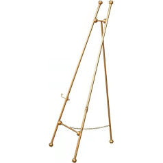 CONGRUI Malhalter, 120/150 cm hoch, verstellbare Künstler-Staffelei, tragbare Kunststaffelei für Erwachsene, stabiles Metall, zusammenklappbar, für Hochzeit, Ausstellung, Gold (120 cm)