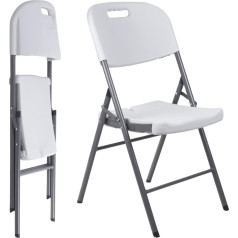 Lean Salokāms ēdināšanas banketa krēsls balts 84x50x46 cm