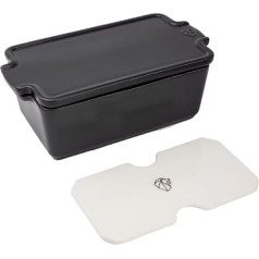Peugeot Appolia 61715 Terrine with Press Function, Oven Dish, Ceramic, Slate, 20 cm