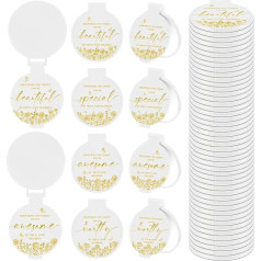 HSDSH Inspirierender Taschenspiegel, klein, Taschenspiegel, Geldbörse, rund, tragbar, zusammenklappbar, Make-upspiegel, Mini-Kompaktspiegel, Geschenke für Frauen, Kollegen, Mitarbeiter, Lehrer, 100