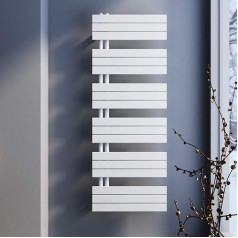 SONNI Bathroom Radiator 1590 x 600 mm White, Towel Radiator for Bathroom Radiator Flat with Side Connection Towel Rail 770 W