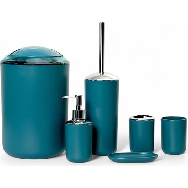 GMMH 6-Piece Bathroom Accessory Set Soap Dispenser Holder Toilet Brush