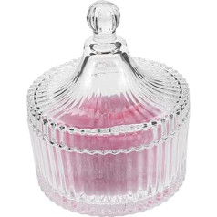 Beaupretty Extra Großer Puderapplikator Mit Glasbehälter Weicher Flauschiger Make-up-puff Für Frauen Und Männer Für Foundation Und Körperpuder Elegantes Design Mit Pinkem Schleifenmotiv