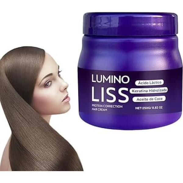 Lumino Liss Alisado, Lumino Liss Alisado Sin Formol, Protein Correction Hair Straightening Cream, Gives Hair Natural Silkiness, Long Lasting Smoothness, Sin Formol Keratina, For All Hair Types (1)