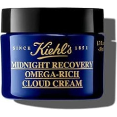 KIEHL'S Midnight Recovery Omega-Rich Cloud Cream 50 ml Strengthening Night Cream for Visibly Plumper and Radiant Skin in the Morning, Natural Skin Care with Lavender