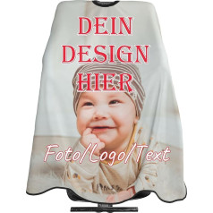 Personalised Photo Hairdressing Cape, Individual Hair Cutting Cape with Your Picture/Logo/Text, Haircut Hairdressing Capes, Barber Cape, Hairdressing Salon Capes Cape for Home Salon and Hairdressing