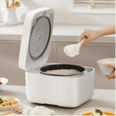 Xiaomi Smart Multifunctional Rice Cooker, Japanese Electric Rice Cooker, 4L, White Rice Cooker, 10 in 1 with 24 Hour Timer, Includes Spoon and Measuring Cup