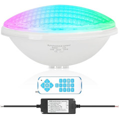 COOLWEST LED Pool Lighting 36 W PAR56 RGBW Pool Lights Underwater External Synchronisation IP68 with Remote Control Pool Lighting Underwater AC 12 V for Swimming Pool and Garden Light