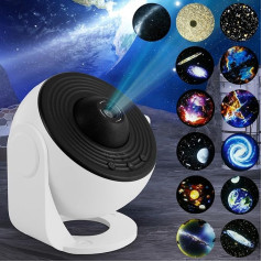 KTCINA 13 in 1 Starry Sky Projector Planetarium Projector Quiet Motor Galaxy Projector Adjustable Focus with Extra Large Area Projector Galaxy Planetarium USB Plug-in Skylight Projector
