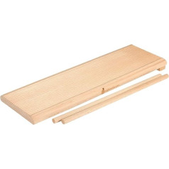 Rigagnocchi Wooden Chopping Board Range Garganelli and Dumplings with Fermo and Two Small Chopsticks - 12 x 37 cm
