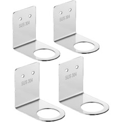 BiJun Wall Mounted Soap Bottle Dispenser Holder, Hand Pump, Bottle Stand Wall Hanging for Shampoo, Standing Shelf, Storage Holder, Lotion Container (3.3 cm, White)