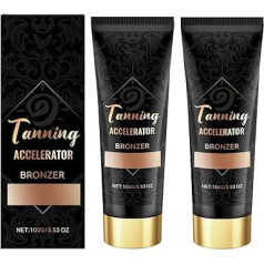 Solarium Cream with Bronzer, Tanning Accelerator Solarium, Tanning Gel, Dark Tanning Lotion, Advanced Body Tanner and Tanning Accelerator (Pack of 2)