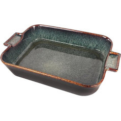 jinsongdafa Porcelain Rectangular Casserole Dish 1.4 Litre with Handles, Deep Oven Dish, Lasagna Mould, Casserole Dish for Food Storage, Catering Casserole Dish for Parties and Baking Enthusiasts