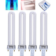 4 Pack of 9 W Replacement UV Tube 365nm Lamp Bulb Tube for UV Lamp Nail Art Dryer