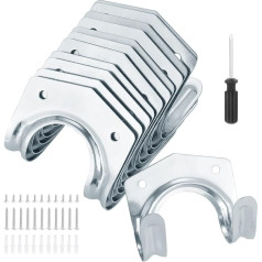 HSEAMALL 15 Pcs Tool Hanger Hooks Garage Hooks Heavy Duty Shed Hooks Garden Tool Storage Hooks Wall Mounted Storage Hooks