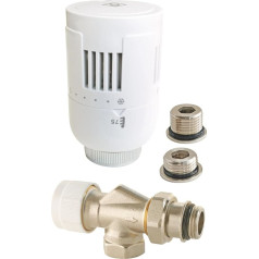SOMATHERM FOR YOU, 601522110, Thermostatic Valve T301 Inverted Universal Angle Valve 3/8 (12x17) or 1/2 (15x21), Compatible with All Standard Thermostatic Heads M30x1.5 on the Market