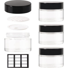 Stellacare Behälter in Reisegröße, nachfüllbare Kosmetikdosen mit rundem Deckel für Gesichtscremes, Lotionen, Pulver, Salben, Salben (28 ml, 57 ml)