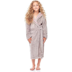 L&L LL0016 Girls' and Youth Bathrobe with Hood, Opal (FM-001)