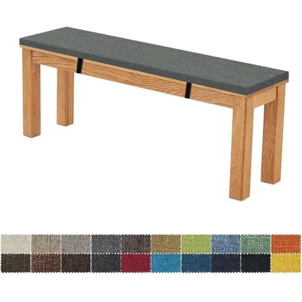 FIOVIP Bench Cushion, Bench Cushion, 160 x 40 x 5 cm, Removable, Washable, Double Non-Slip, Highly Elastic, Suitable for Garden Benches, Swings, Patios, Indoor Benches (Deep Warm Grey)
