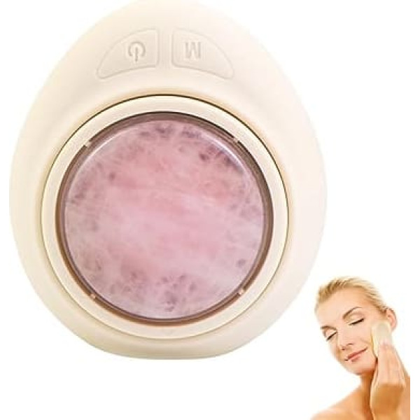 Gesichtsmassagegerät, Schönheitsinstrument mit Jade mit 3 Lichttherapie-Modi und 4 Hautpflegemodi, Elektrisches Hautreinigungsgerät mit Vibration und 43℃ Hitze, IPL-Hautverjüngungsgerät zur Hautpflege
