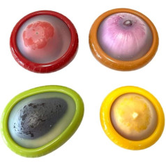 Avocado Saver and Onion Storage, Silicone Fruit Storage Box, Fruit and Vegetables, Anti-Oxidation Storage Box, Fresh Capsules, Set of 4 Reusable Storage Containers, for